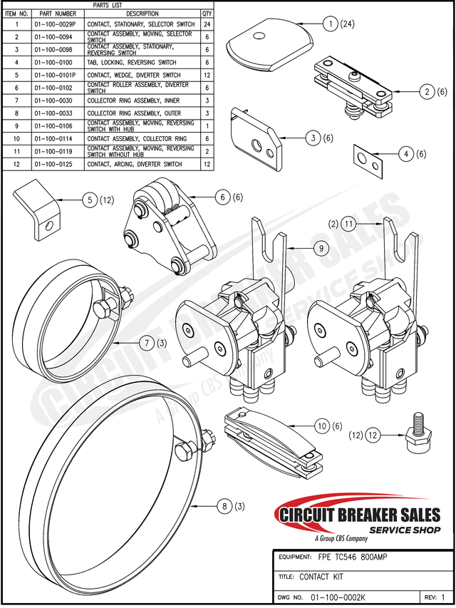 Federal Pacific Fpe Tc546 800 amp Locking Tab For Reversing Switch - Primary image