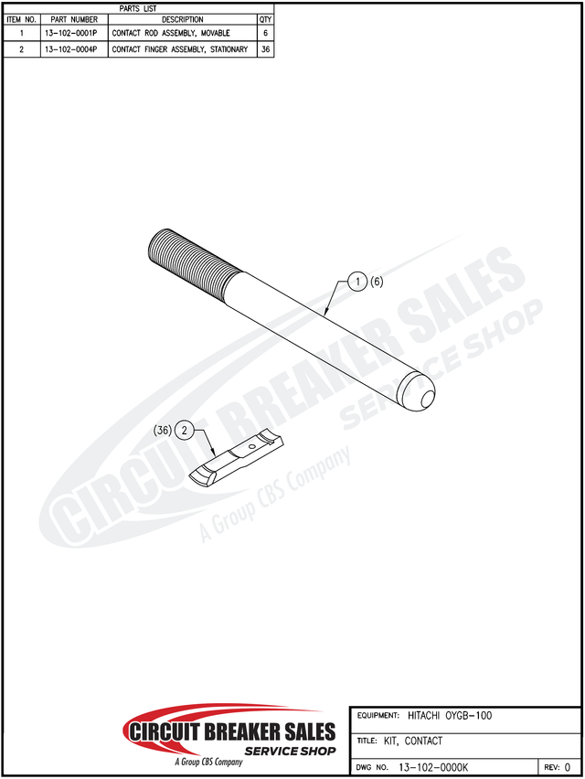 Hitachi Oygb 100 Stationary Contact Finger Assembly - Primary image