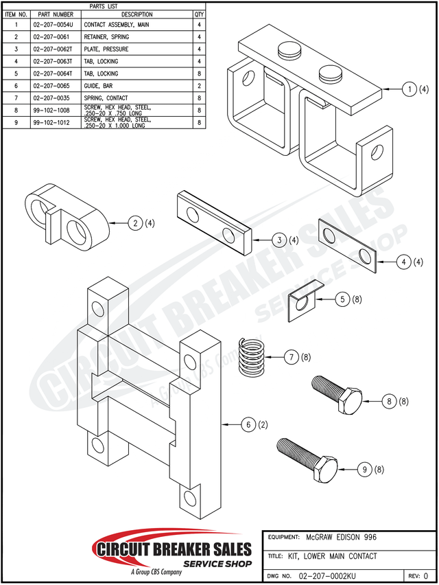 Mcgraw Edison 996 Series Locking Tab 02 207 0064 t - Primary image
