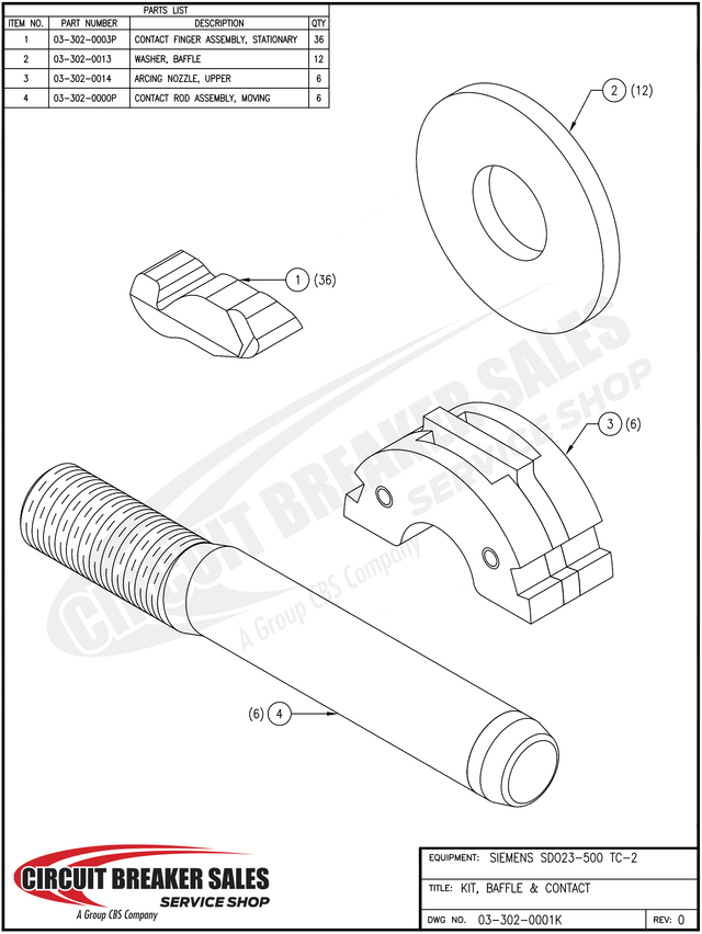 Siemens Sdo23 500 Tc 2 Moving Contact Rod Assembly - Primary image